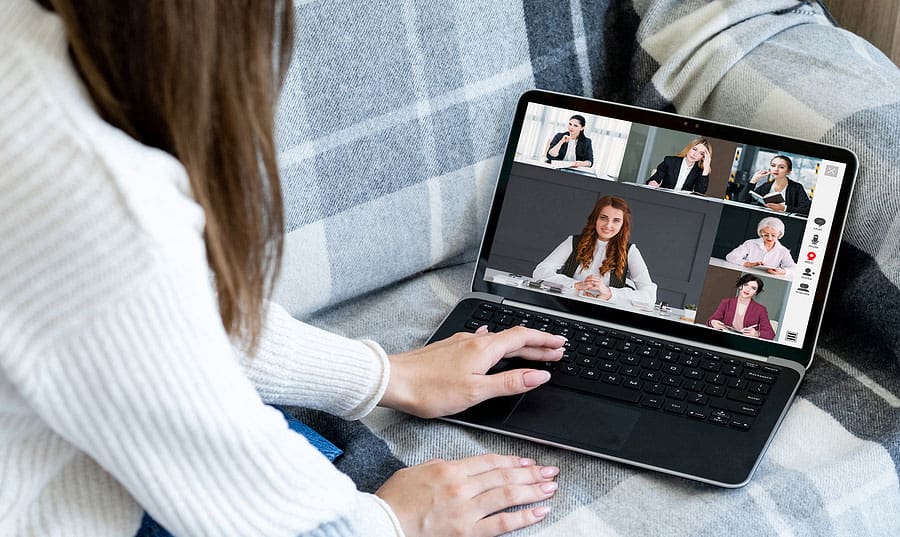 Women in video conference